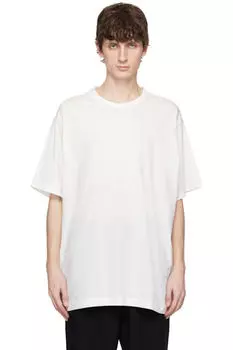 Белая футболка Ultima Jersey с круглым вырезом YOHJI YAMAMOTO