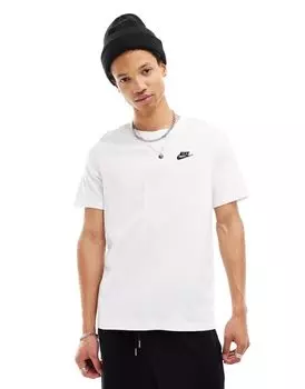 Белая футболка унисекс Nike Club