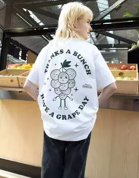 Белая футболка унисекс с графическим логотипом Batch1