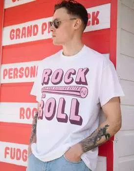 Белая футболка унисекс с рисунком морского рок-н-ролла Batch1