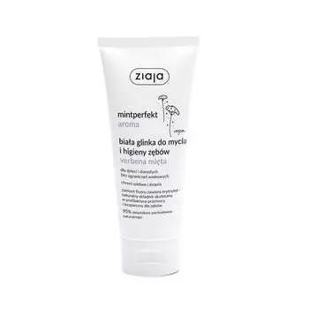 Белая глина для чистки и гигиены зубов Вербена Мятная 100мл Ziaja Miniperfekt Aroma
