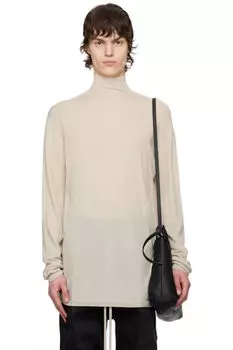 Белая голливудская водолазка свободного кроя Rick Owens