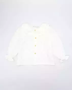 Белая хлопковая блузка для девочки Fina Ejerique