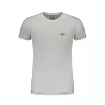Белая хлопковая футболка Aeronautica Militare