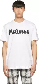 Белая хлопковая футболка Alexander McQueen