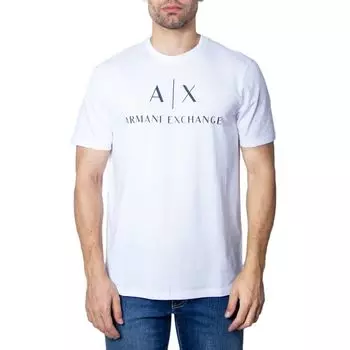 Белая хлопковая футболка Armani Exchange