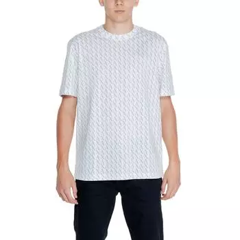 Белая хлопковая футболка Armani Exchange