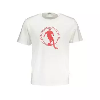 Белая хлопковая футболка Bikkembergs