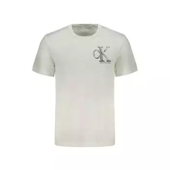 Белая хлопковая футболка Calvin Klein