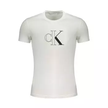 Белая хлопковая футболка Calvin Klein