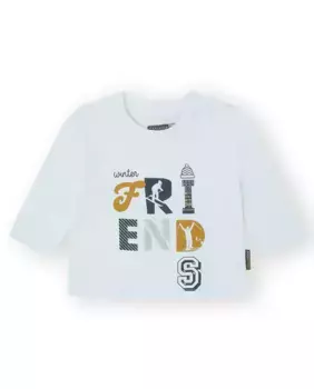 Белая хлопковая футболка для мальчика Canada House