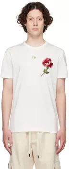 Белая хлопковая футболка Dolce & Gabbana