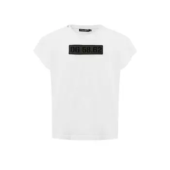 Белая хлопковая футболка Dolce & Gabbana, белый