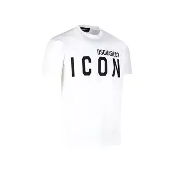 Белая хлопковая футболка Dsquared2