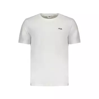 Белая хлопковая футболка Fila