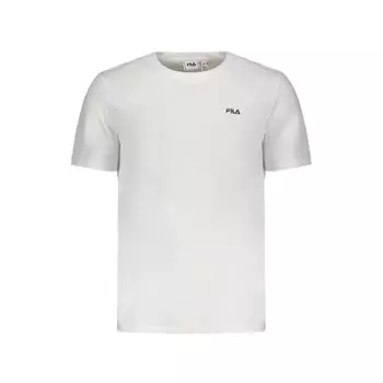 Белая хлопковая футболка Fila, белый