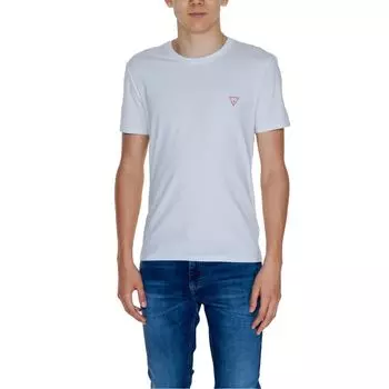 Белая хлопковая футболка GUESS