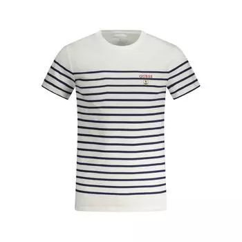 Белая хлопковая футболка Guess Shoes