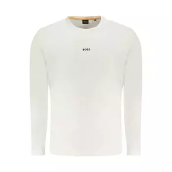 Белая хлопковая футболка Hugo Boss