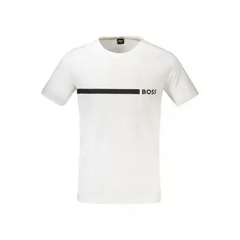 Белая хлопковая футболка Hugo Boss