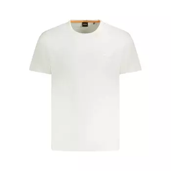 Белая хлопковая футболка Hugo Boss
