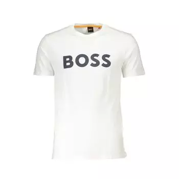 Белая хлопковая футболка Hugo Boss