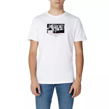 Белая хлопковая футболка Jack & Jones
