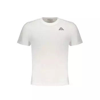 Белая хлопковая футболка Kappa