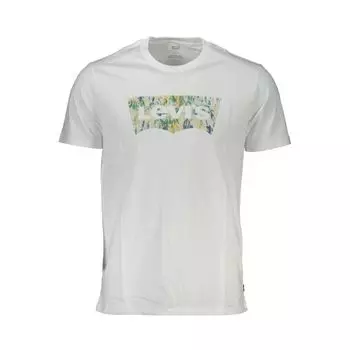 Белая хлопковая футболка Levis