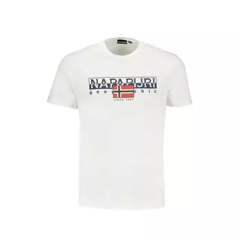 Белая хлопковая футболка Napapijri
