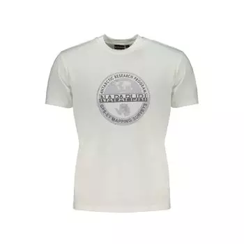 Белая хлопковая футболка Napapijri