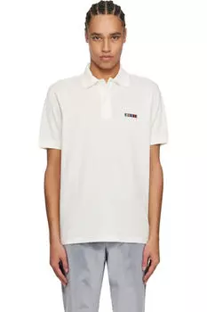 Белая хлопковая футболка-поло с фирменным логотипом Paul Smith