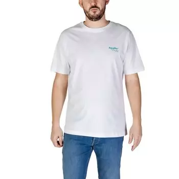 Белая хлопковая футболка Refrigiwear