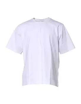 Белая хлопковая футболка с короткими рукавами и круглым вырезом Dolce & Gabbana, White