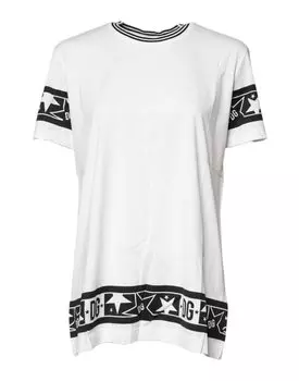 Белая хлопковая футболка с круглым вырезом #DGMillennials Dolce & Gabbana