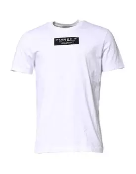 Белая хлопковая футболка с круглым вырезом и нашивкой-логотипом Dolce & Gabbana, White