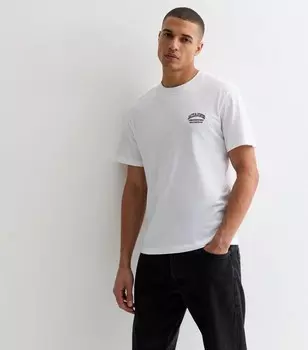 Белая хлопковая футболка с логотипом Jack & Jones Originals Jack & Jones, белый
