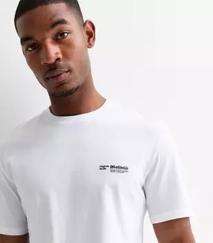 Белая хлопковая футболка с рисунком на спине Jack & Jones Jack & Jones, белый