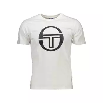 Белая хлопковая футболка Sergio Tacchini