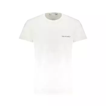 Белая хлопковая футболка Trussardi