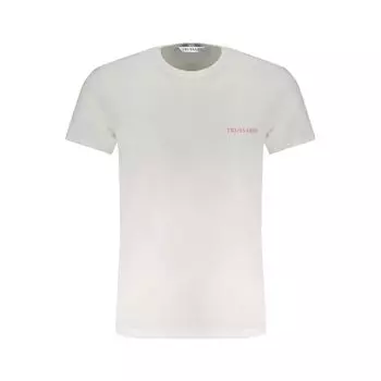 Белая хлопковая футболка Trussardi
