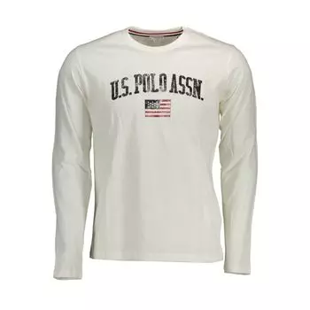 Белая хлопковая футболка U.S. Polo Assn., White