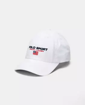 Белая хлопковая кепка для мальчика Polo Ralph Lauren, белый