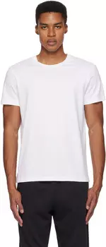 Белая хлопковая классическая футболка SKIMS