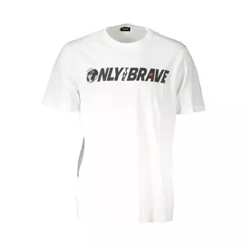 Белая хлопковая мужская футболка Diesel