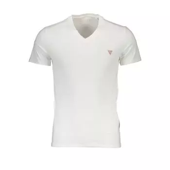 Белая хлопковая мужская футболка Guess Shoes