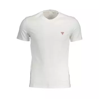 Белая хлопковая мужская футболка Guess Shoes