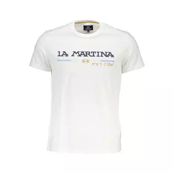 Белая хлопковая мужская футболка La Martina