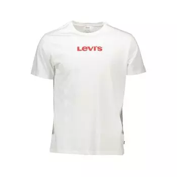 Белая хлопковая мужская футболка Levis