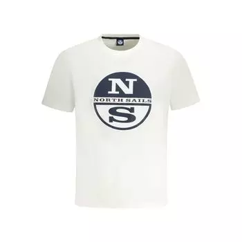 Белая хлопковая мужская футболка North Sails